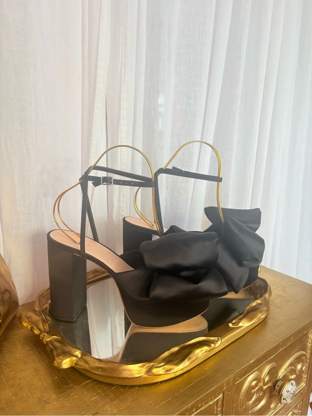 Loeffler Randall Kiki Bow Platforms 9.5 NIB